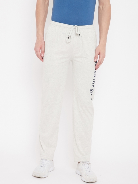 

Duke Men White Solid Straight-Fit Cotton Track Pants