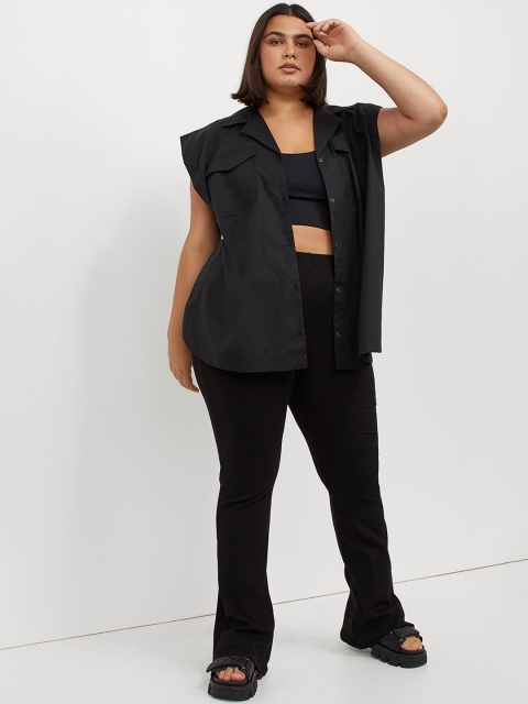 

H&M+ Women Black Ribbed Leggings