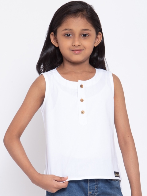 

Zotw Kids White Sleeveless Organic Cotton Kurta