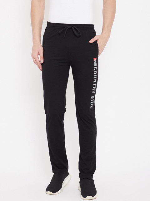 

Duke Men Black Printed Straight-Fit Track Pants