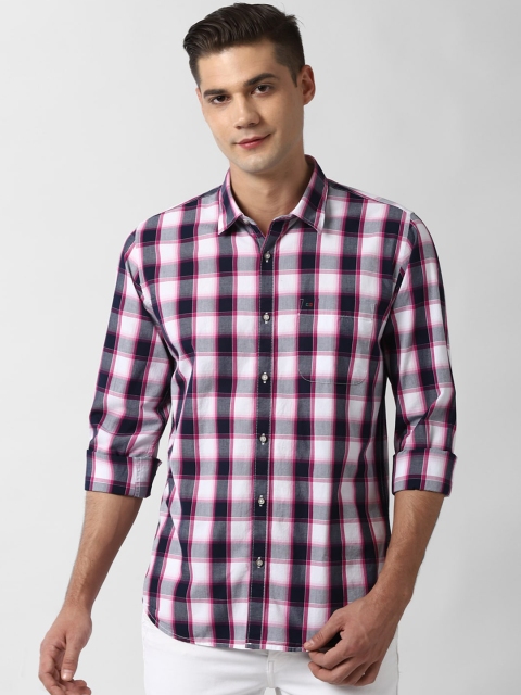 

Peter England Casuals Men Pink Slim Fit Checked Casual Shirt