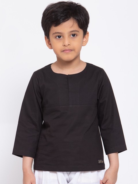 

Zotw Unisex Kids Black Kurta