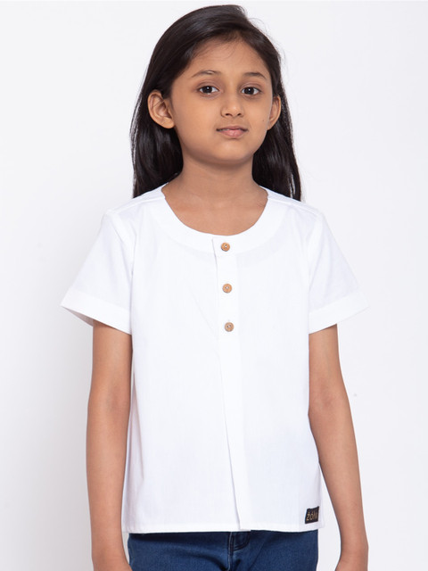 

Zotw Kids White Regular Fit Casual Kurta