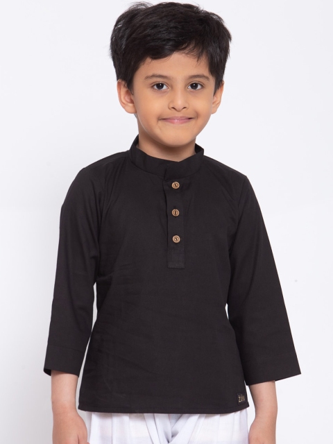 

Zotw Unisex Kids Black Organic Cotton Organic Cotton Kurta