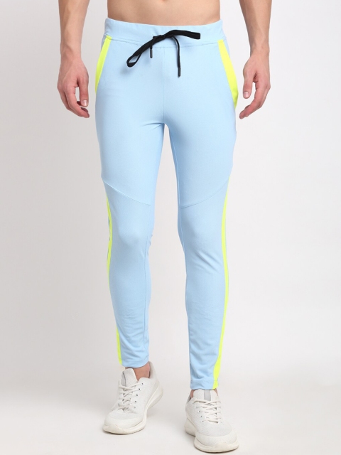 

NEUDIS Men Blue Solid Slim-Fit Track Pants