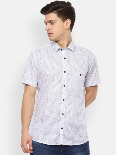 

Louis Philippe Sport Men White Slim Fit Printed Casual Shirt