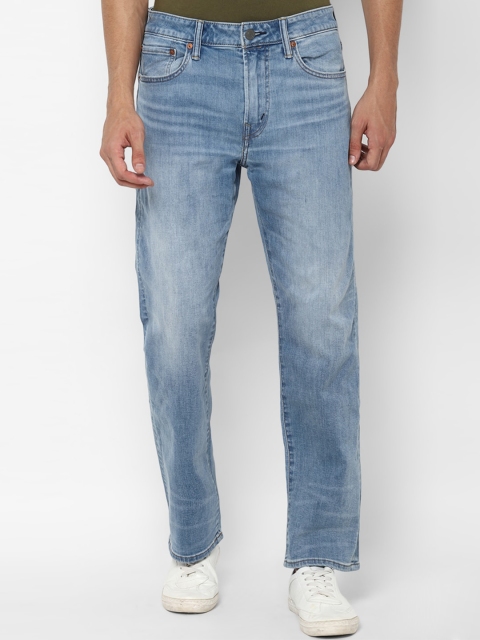 

AMERICAN EAGLE OUTFITTERS Men Blue Straight Fit Heavy Fade Jeans