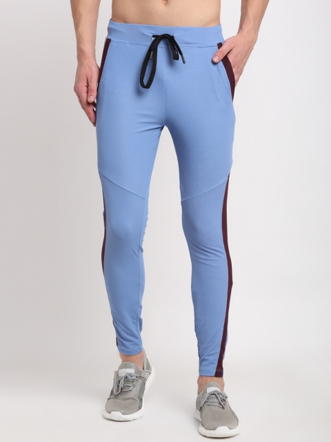 

NEUDIS Men Blue Solid Slim-Fit Track Pants