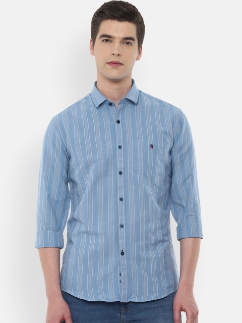 

Louis Philippe Sport Men Blue Slim Fit Multi Stripes Striped Casual Shirt