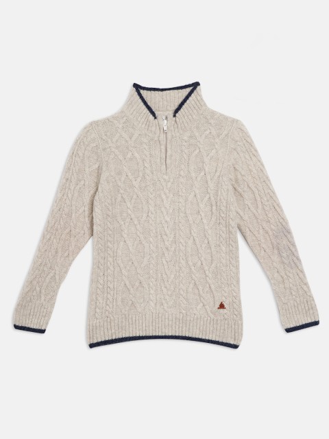 

Blue Giraffe Boys Cream Cable Knit Cardigan