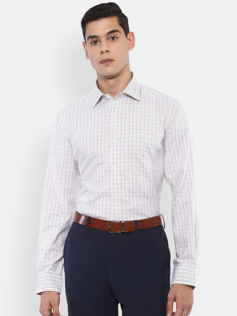 

Van Heusen Men White Checked Casual Shirt