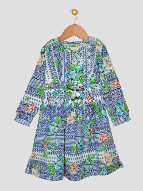 

Bella Moda Girls Multicoloured Fit & Flare Dress, Multi