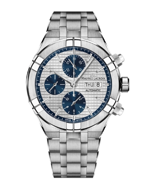 

MAURICE LACROIX Men Silver-Toned Dial & Silver Toned Analogue Watch AI6038-SS002-131-1
