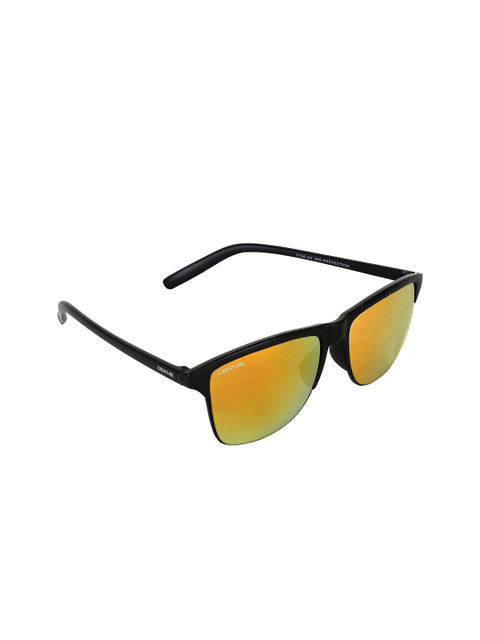

Creature Unisex Yellow Lens & Black Wayfarer Sunglasses with UV Protected Lens
