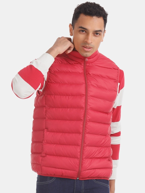 

Aeropostale Men Red Colourblocked Longline Puffer Jacket