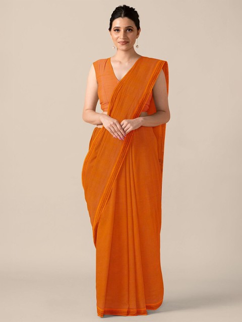 

Taneira Orange Pure Cotton Mangalagiri Saree