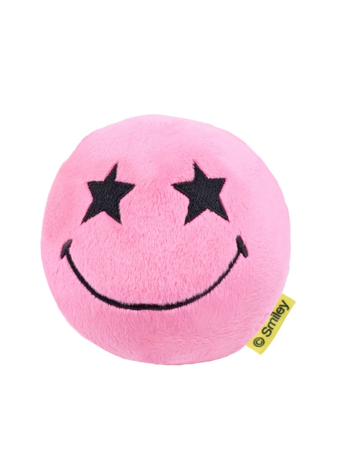 

Smiley World Kids Pink & Black Star Eyes Expression Ball Pillow Soft Toy