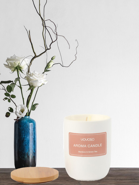 

YOYOSO White & Peach-Colored Aromatherapy Ceramic Candle