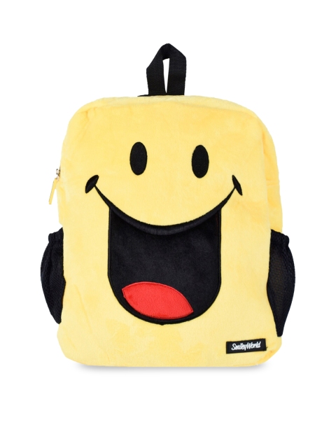 

Smiley World Unisex Kids Yellow & Black Graphic Backpack