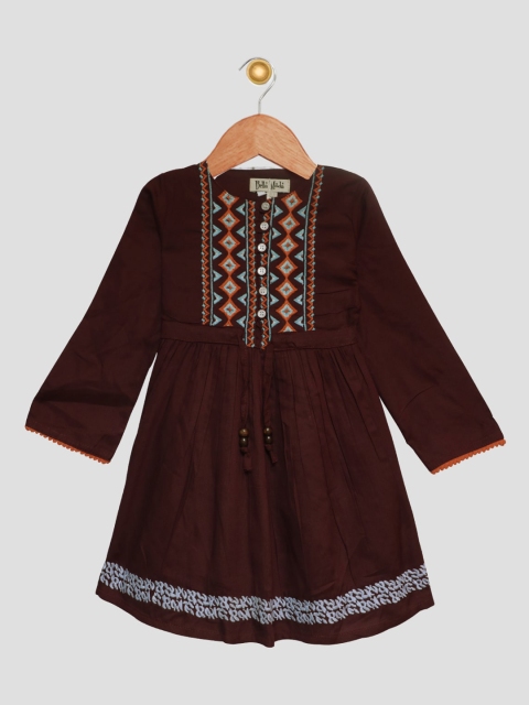 

Bella Moda Maroon Fit & Flare Dress