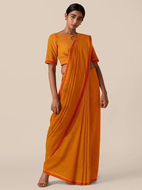 

Taneira Orange & Red Pure Cotton Mangalagiri Saree