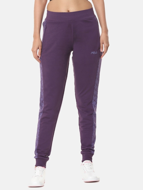 

FILA Women Purple Solid Cotton Joggers