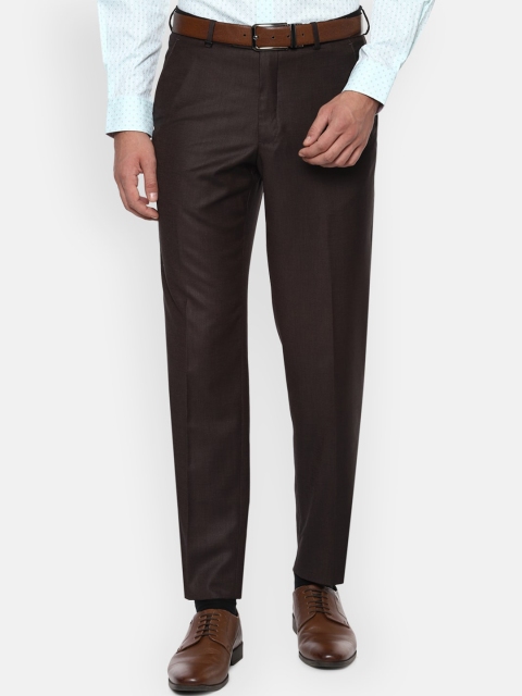 

Van Heusen Men Brown Formal Trousers