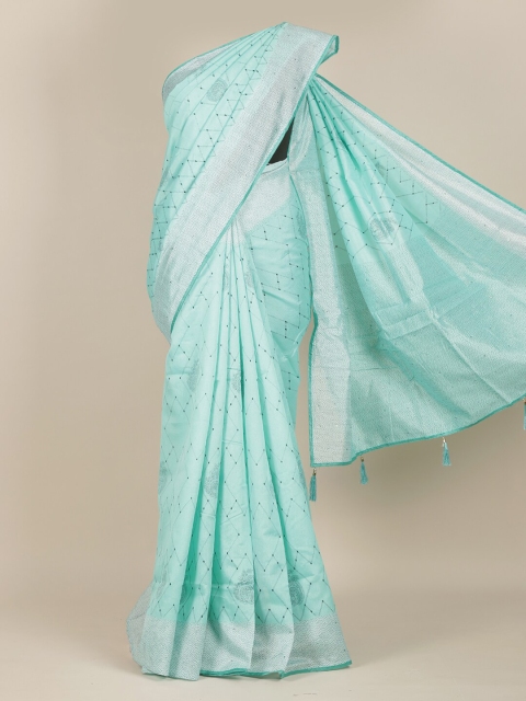 

Pothys Blue Geometric Saree