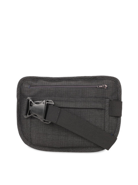 

Peter England Men Charcoal Grey Solid Waist Pouch
