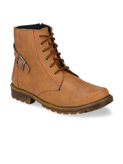 

Big Fox Men Tan Brown High-Top Flat Boots