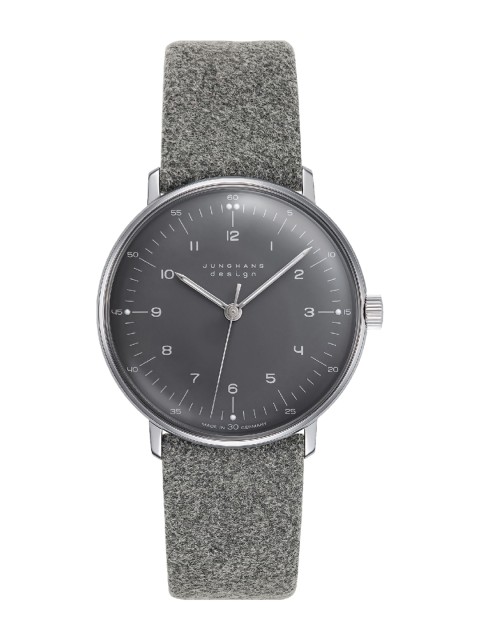 

JUNGHANS Women Grey Embellished Dial & Grey Leather Straps Analogue Watch - 027360204
