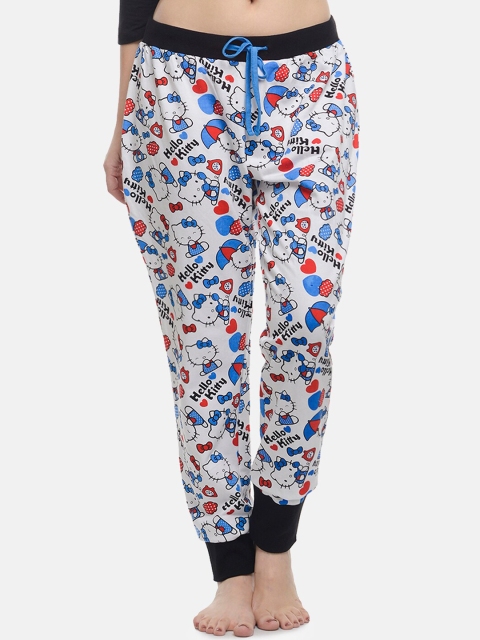 

Free Authority Women White & Blue Hello Kitty Printed Lounge Pants