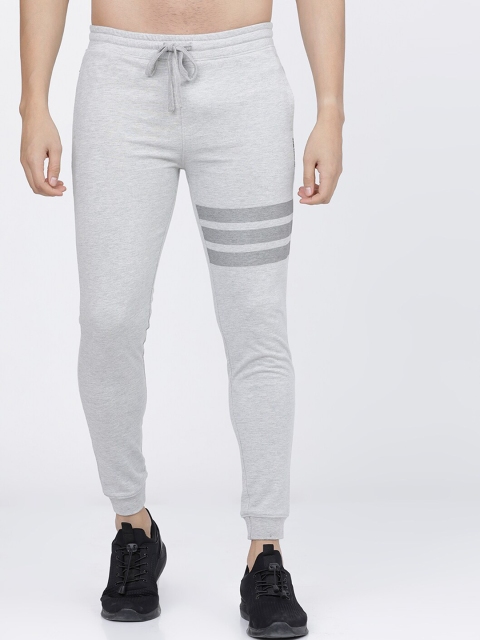 

The Indian Garage Co Men Grey Melange Solid Slim-Fit Joggers