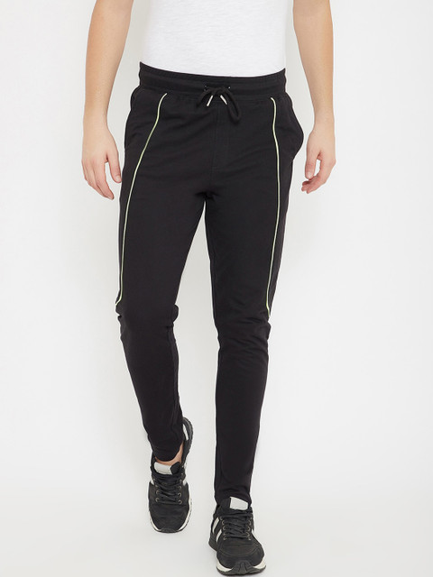 

HARBORNBAY Men Black Solid Straight-Fit Track Pants