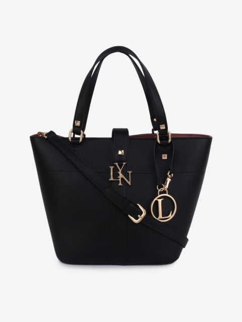

LYN Black PU Structured Handheld Bag