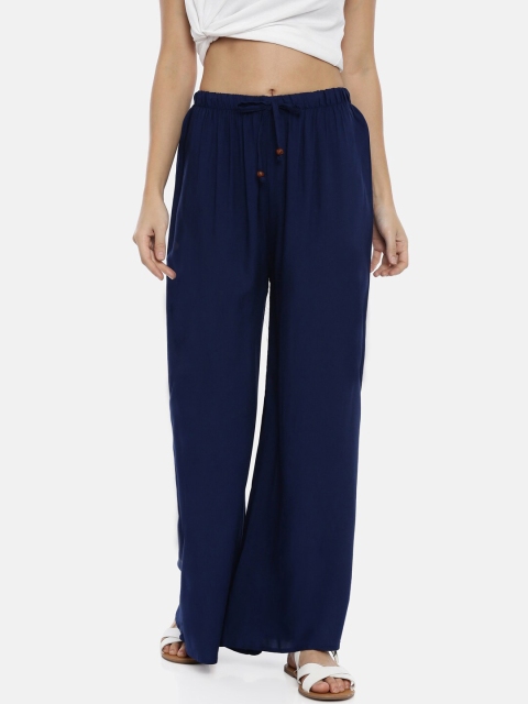 

GOLDSTROMS Women Pack of 2 Navy Blue Knitted Palazzos