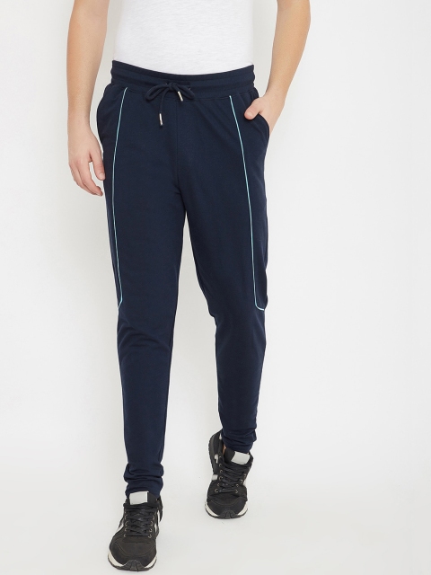 

HARBORNBAY Men Navy Blue Solid Straight-Fit Track Pants