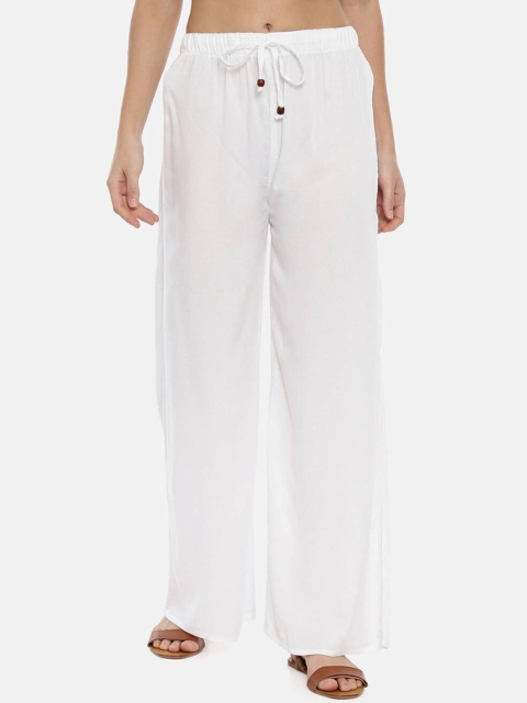 

GOLDSTROMS Women White 2 Knitted Palazzos