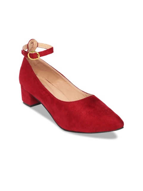

STALK Women Maroon Block Pumps