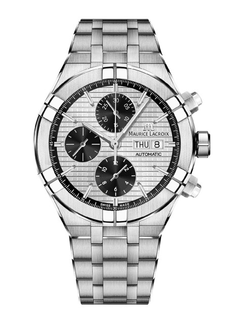 

MAURICE LACROIX Men Dial & Silver Toned Stainless Steel Bracelet Style Straps Analogue Automatic Motion Watch