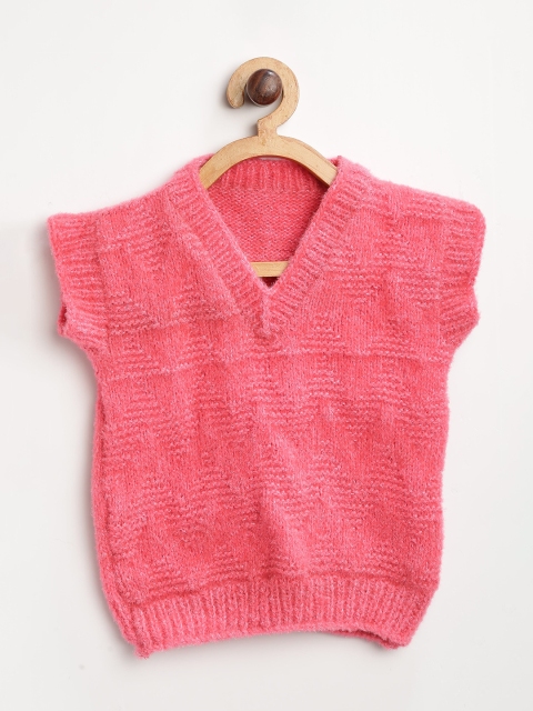 

CHUTPUT Unisex Kids Red Cable Knit Pullover