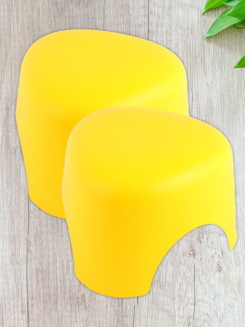 

YOYOSO Yellow Set of 2 Solid Small Triangle Stool