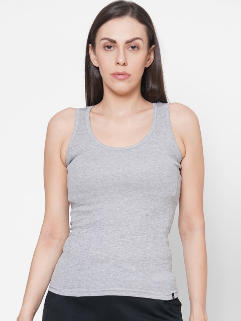 

Sweet Dreams Women Grey Melange Solid Combed Cotton Lounge T-shirt