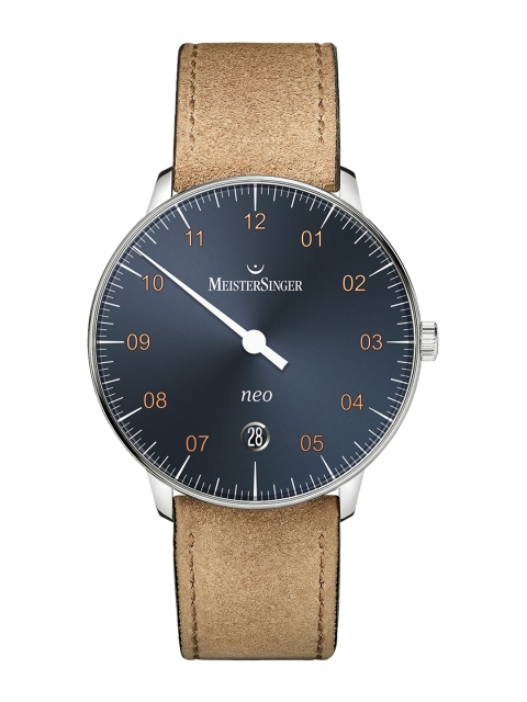 MEISTERSINGER MenNavy Blue Analogue Automatic Motion Powered Watch NE917G, Navy blue