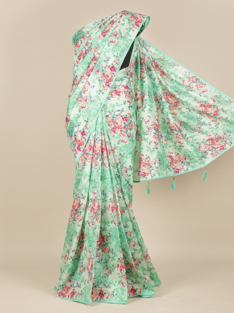 

Pothys Green & Pink Floral Saree