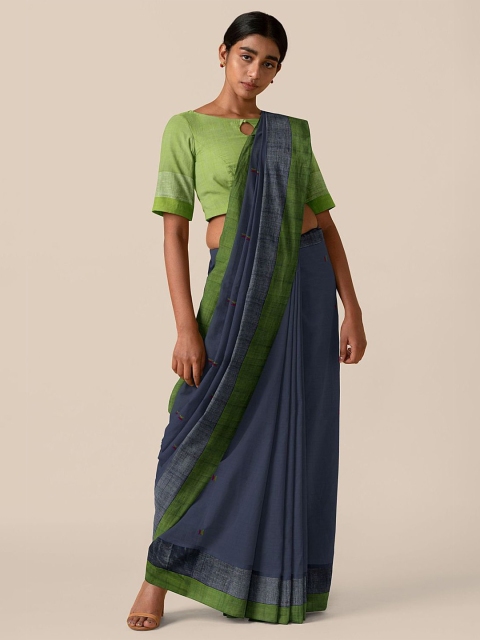 

Taneira Blue & Green Woven Design South Cotton Saree