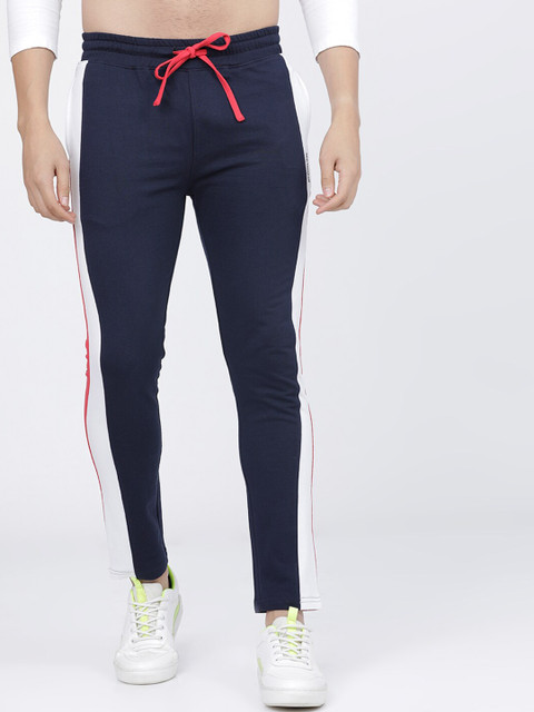 

The Indian Garage Co Men Navy Blue & Red Solid Slim-Fit Track Pants