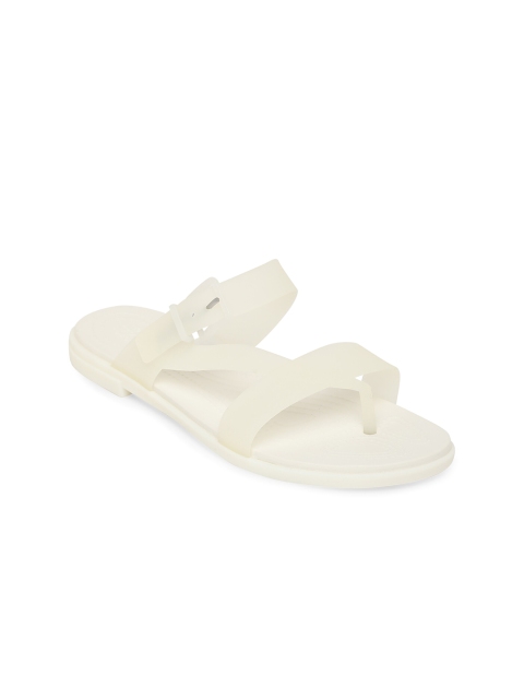 

Crocs Tulum Women White Open Toe Flats