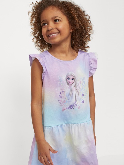 

H&M Girls Multicoloured Elsa Printed Dress, Multi