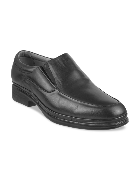 

DAVINCHI Men Black Solid Formal Leather Slip-on